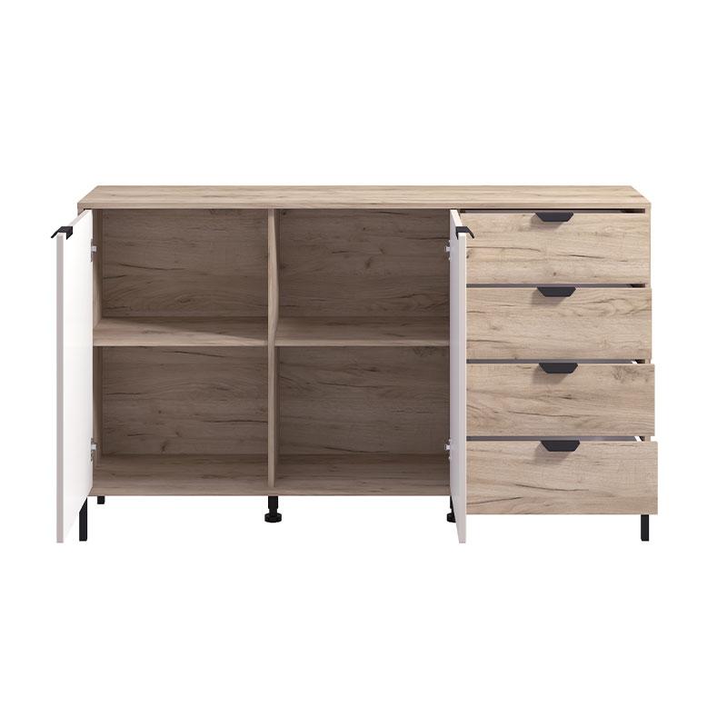 ΚΟΜΟΤΑ-ΜΠΟΥΦΕΣ VANDEA 3K4F GREY OAK-CASHMERE 157x40x93εκ - Image 5