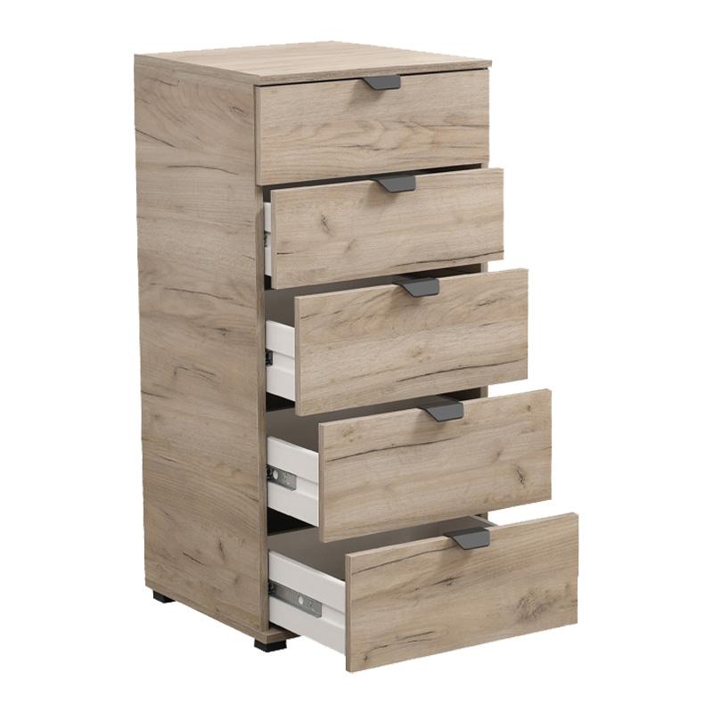 ΚΟΜΟΤΑ-ΣΥΡΤΑΡΙΕΡΑ DUERO 5F 45 GREY OAK 45x40x95εκ - Image 4