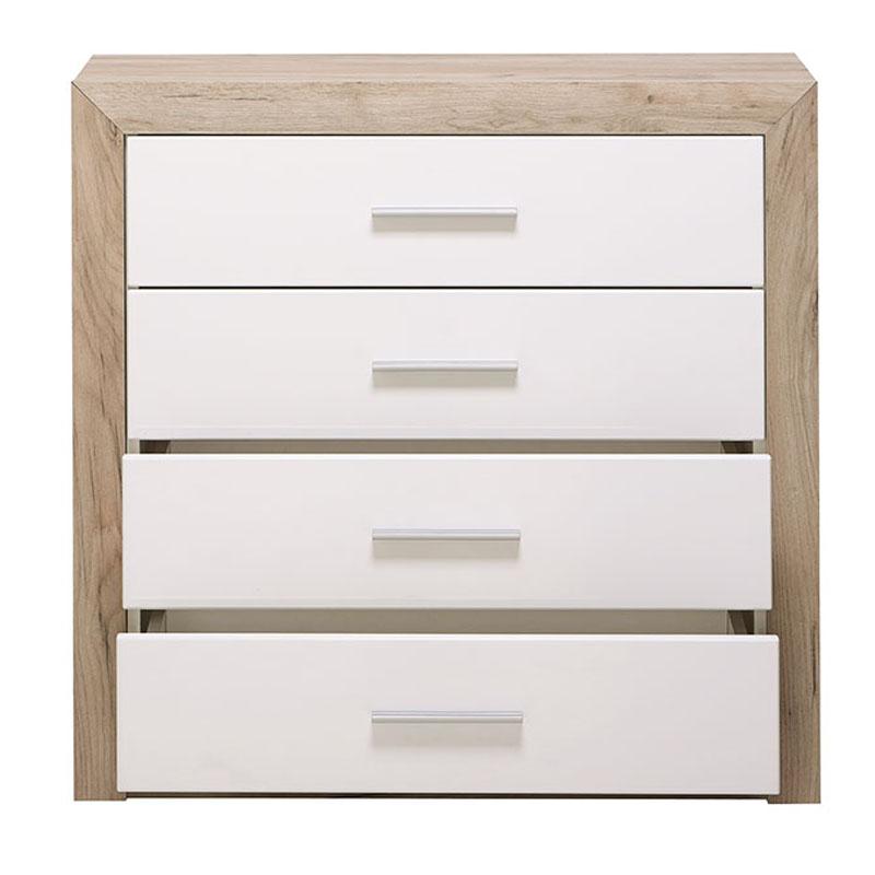 ΚΟΜΟΤΑ-ΣΥΡΤΑΡΙΕΡΑ Etna 4F Grey Oak - Λευκή Λάκα 93x35x90.5εκ - Image 4