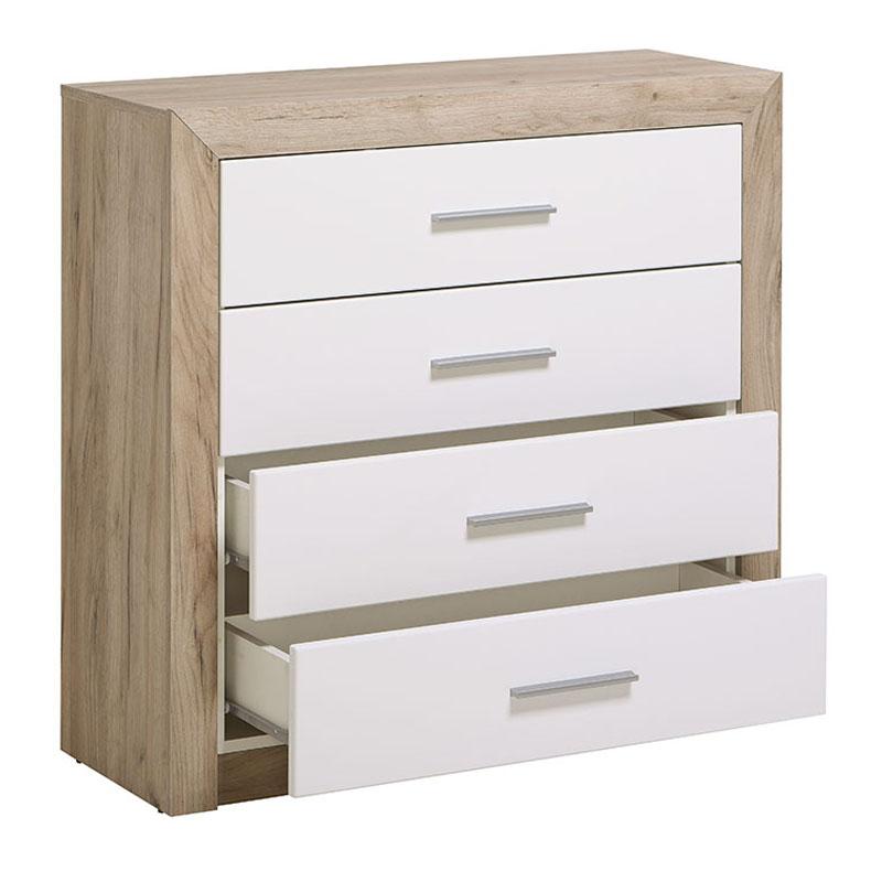 ΚΟΜΟΤΑ-ΣΥΡΤΑΡΙΕΡΑ Etna 4F Grey Oak - Λευκή Λάκα 93x35x90.5εκ - Image 5