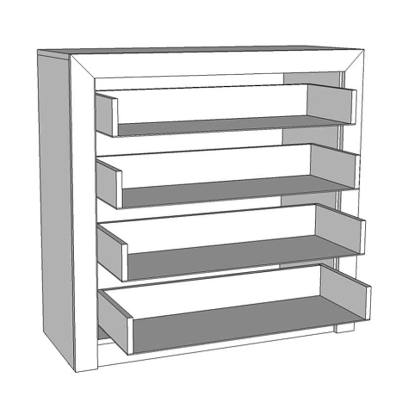 ΚΟΜΟΤΑ-ΣΥΡΤΑΡΙΕΡΑ Etna 4F Grey Oak - Λευκή Λάκα 93x35x90.5εκ - Image 6