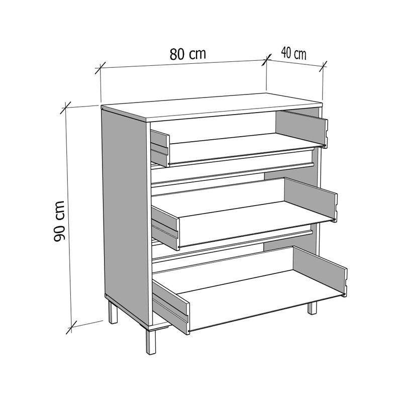 ΚΟΜΟΤΑ-ΣΥΡΤΑΡΙΕΡΑ MARRON 80 3F ARTISAN OAK/ΜΑΥΡΟ ΜΑΤΤ ΧΡΩΜΑ 80x40x90εκ - Image 7