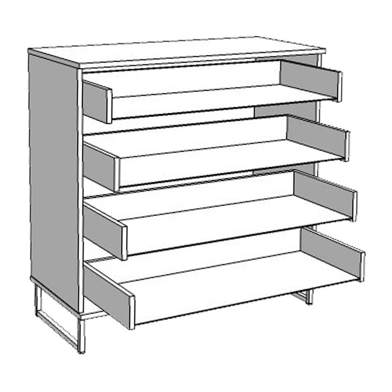 ΚΟΜΟΤΑ-ΣΥΡΤΑΡΙΕΡΑ SARDINIA 4F ARTISAN OAK / ΜΑΥΡΟ 91.5x42x93εκ - Image 5