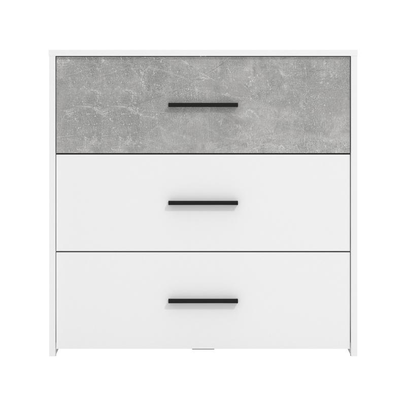 ΣΥΡΤΑΡΙΕΡΑ VARADERO 3F ΛΕΥΚΟ-CONCRETE 80,5x33x80,5εκ - Image 3