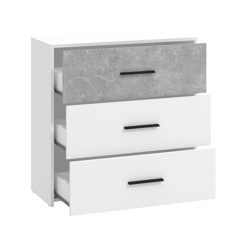 ΣΥΡΤΑΡΙΕΡΑ VARADERO 3F ΛΕΥΚΟ-CONCRETE 80,5x33x80,5εκ - Image 4