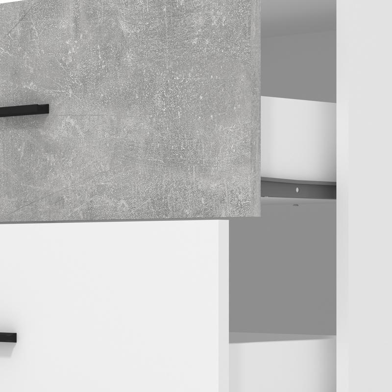 ΣΥΡΤΑΡΙΕΡΑ VARADERO 3F ΛΕΥΚΟ-CONCRETE 80,5x33x80,5εκ - Image 5