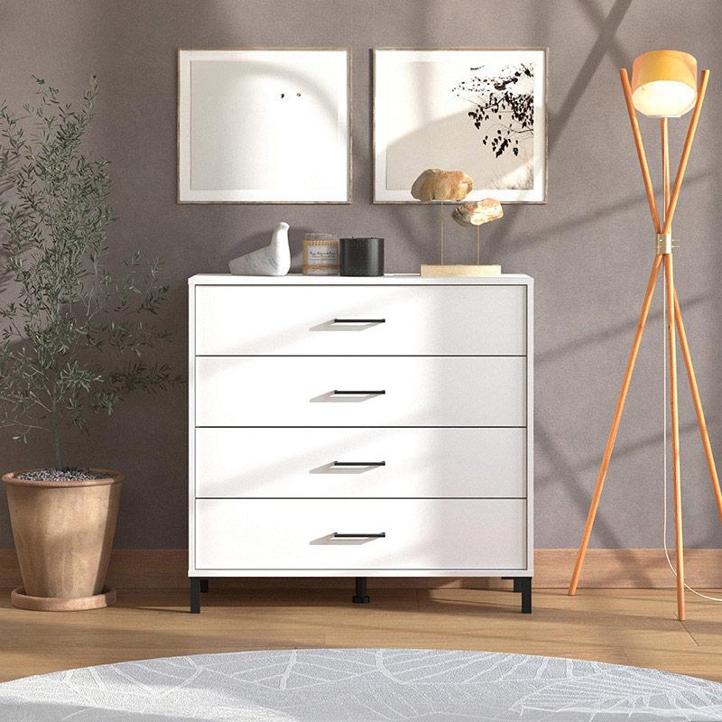 ΚΟΜΟΤΑ-ΣΥΡΤΑΡΙΕΡΑ VIENNE 4F ΛΕΥΚΟ ΧΡΩΜΑ 93x40x90εκ - Image 3