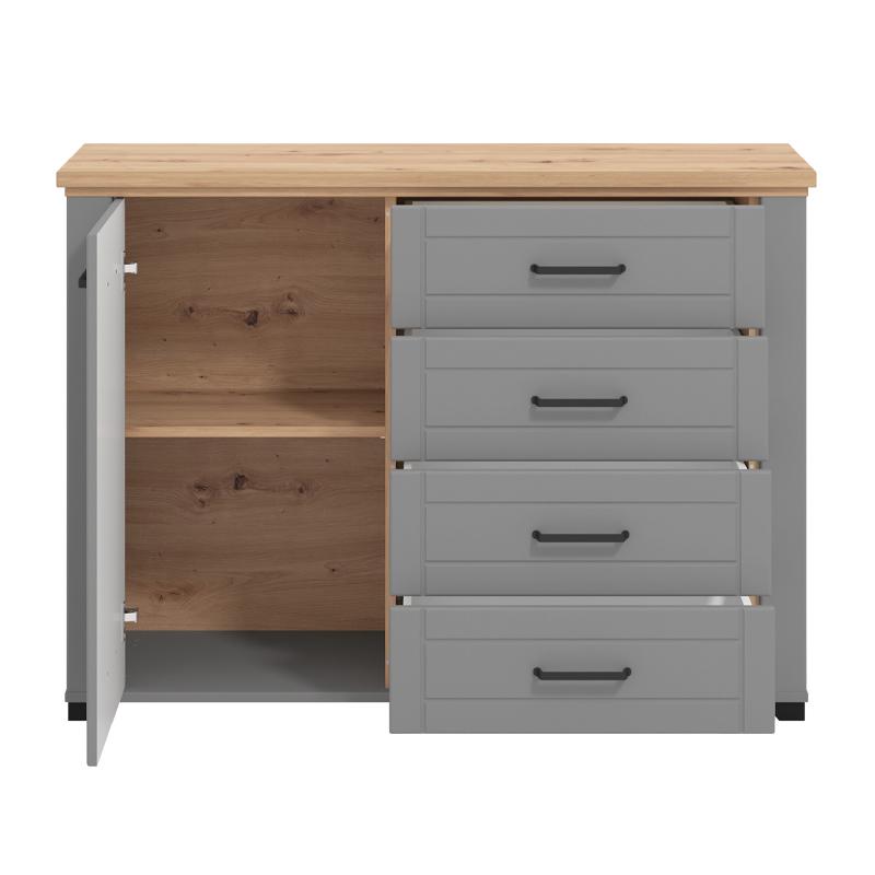 ΚΟΜΟΤΑ VALENCIA 2K4F ΓΚΡΙ-ARTISAN OAK-ΓΚΡΙ ΜΑΤ 118x41x85.5εκ - Image 4