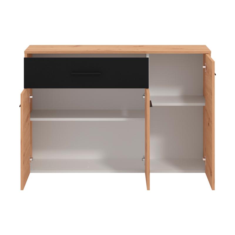 ΚΟΜΟΤΑ VARADERO 3K1F ARTISAN OAK-ΜΑΥΡΟ 119x33x80,5εκ - Image 4