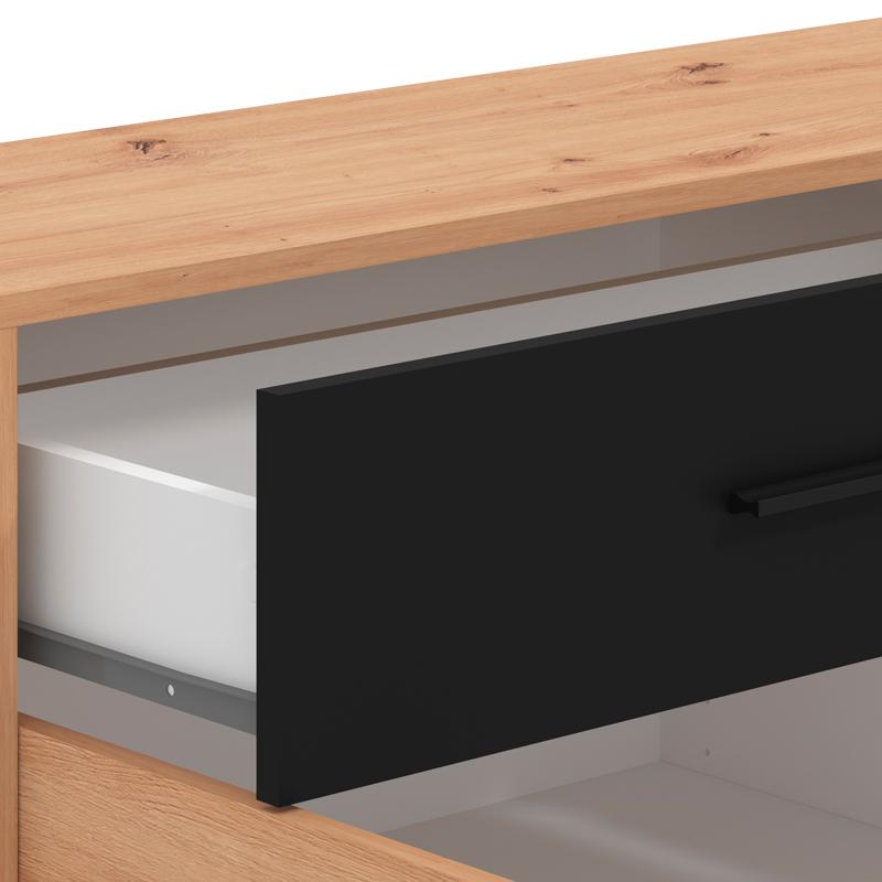ΚΟΜΟΤΑ VARADERO 3K1F ARTISAN OAK-ΜΑΥΡΟ 119x33x80,5εκ - Image 5