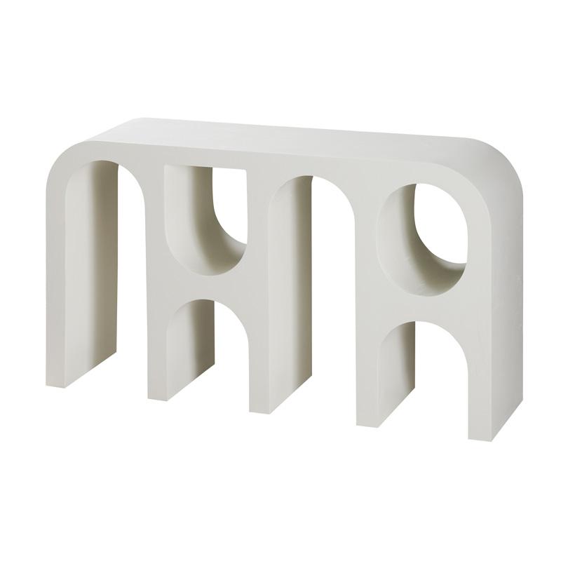 ΚΟΝΣΟΛΑ Concretto ΛΕΥΚΟ ΜΕ ΥΦΗ ΤΣΙΜΕΝΤΟΥ ΧΡΩΜΑ 140x35x80εκ