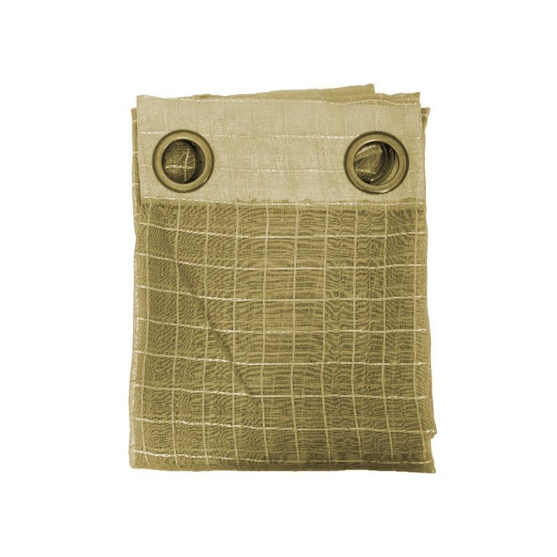 ΚΟΥΡΤΙΝΑ BURLAP ΜΠΕΖ ΚΑΡΟ 140x240εκ