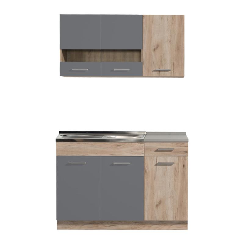 ΚΟΥΖΙΝΑ DALILA 120 GREY OAK / ΓΚΡΙ 120x51,5x206,5εκ - Image 3