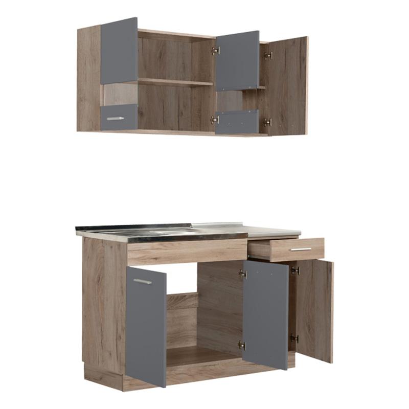 ΚΟΥΖΙΝΑ DALILA 120 GREY OAK / ΓΚΡΙ 120x51,5x206,5εκ - Image 4