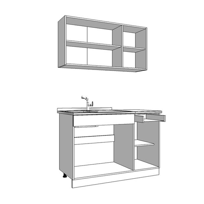 ΚΟΥΖΙΝΑ DALILA 120 GREY OAK / ΓΚΡΙ 120x51,5x206,5εκ - Image 5