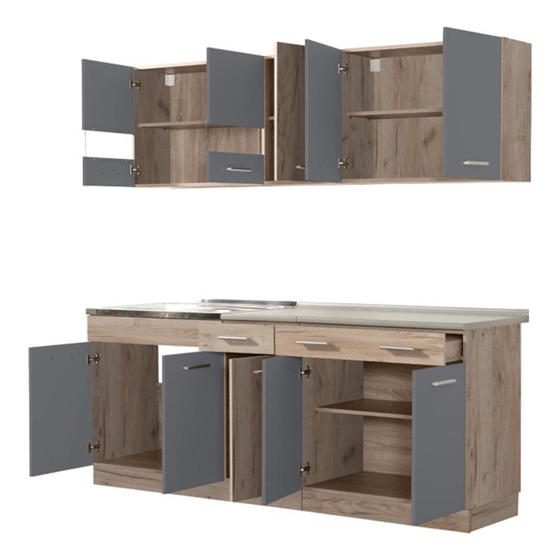 ΚΟΥΖΙΝΑ DALILA 200 GREY OAK / ΓΚΡΙ 200x51,5x206,5εκ - Image 4