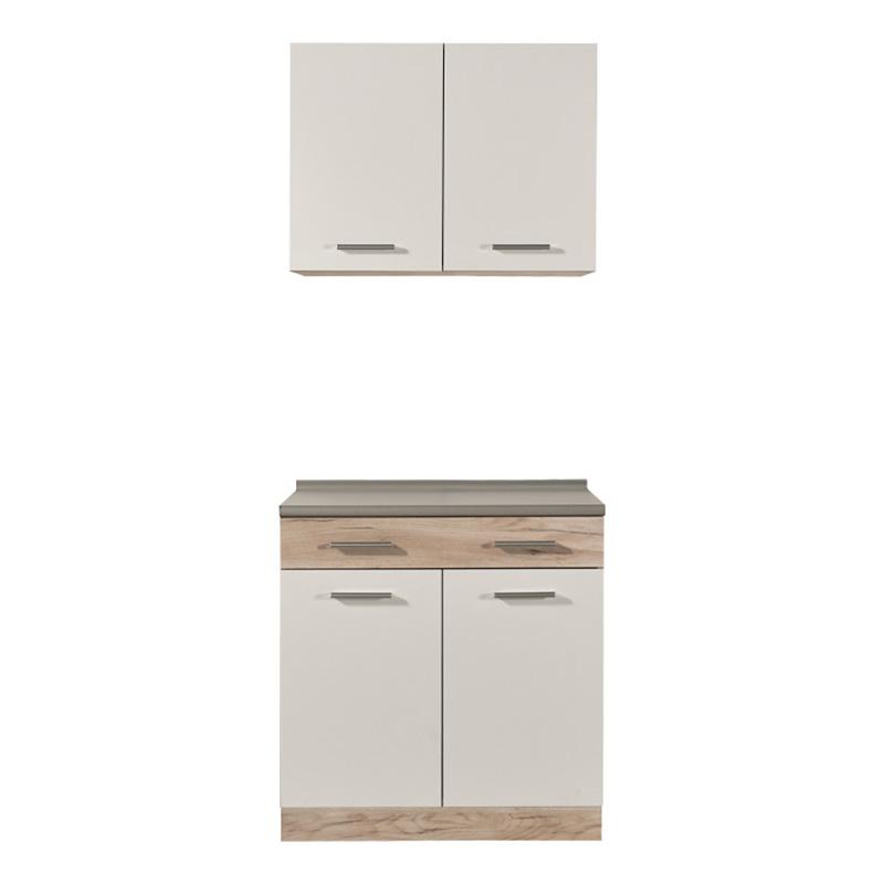 ΚΟΥΖΙΝΑ DALILA 80 GREY OAK / ΛΕΥΚΟ 80x51,5x206,5εκ - Image 3