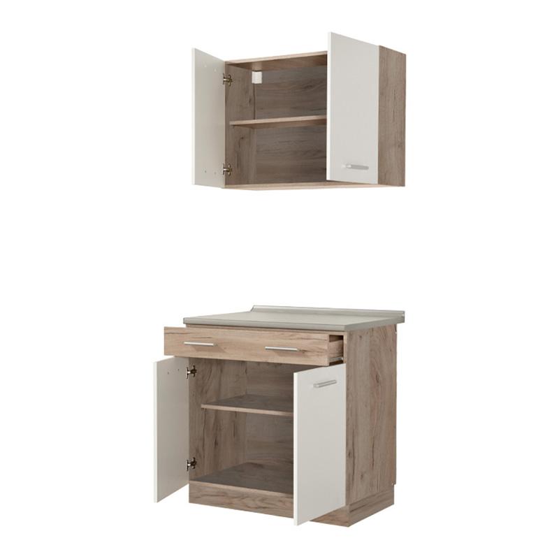 ΚΟΥΖΙΝΑ DALILA 80 GREY OAK / ΛΕΥΚΟ 80x51,5x206,5εκ - Image 4