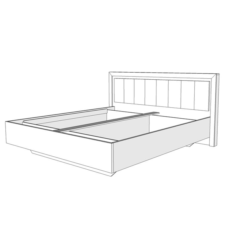 ΚΡΕΒΑΤΙ Astor 160 Grey Oak - Λευκή Δερματίνη 178.5x208.5x100.5εκ - Image 4
