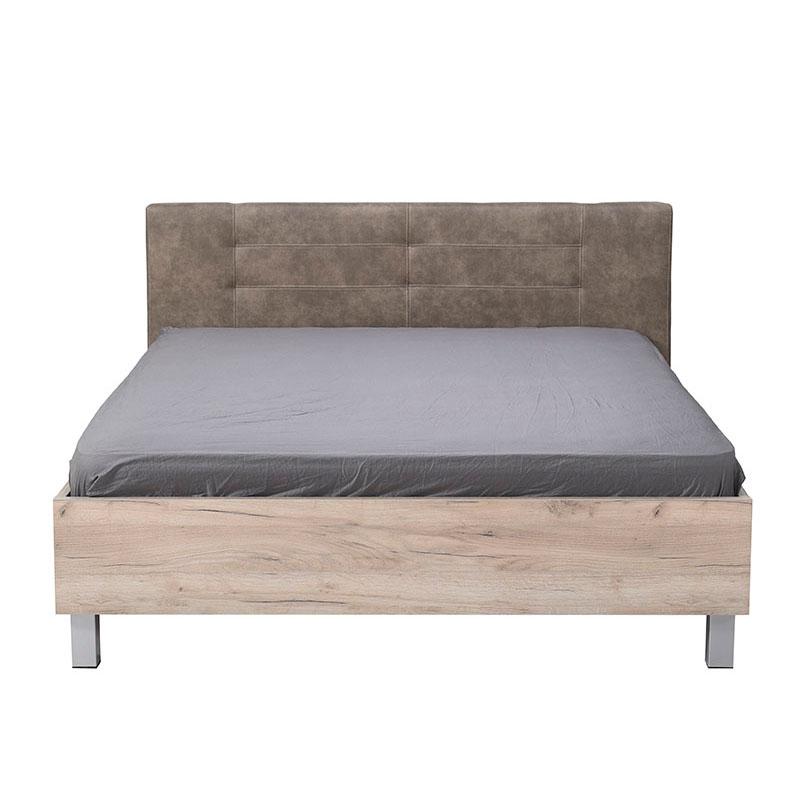 ΚΡΕΒΑΤΙ CANON 160 GREY OAK - ΓΚΡΙ ΥΦΑΣΜΑ 176.5x212.5x93.5εκ (160x200) - Image 3