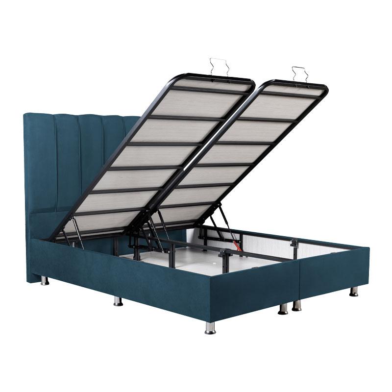 ΚΡΕΒΑΤΙ Elina BLUE RAF ΜΕ ΑΠΟΘΗΚΕΥΤΙΚΟ ΧΩΡΟ 208x162x130εκ ΓΙΑ ΣΤΡΩΜΑ 160x200εκ - Image 4