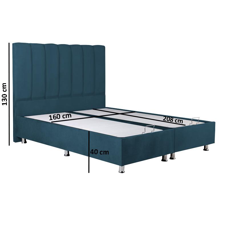 ΚΡΕΒΑΤΙ Elina BLUE RAF ΜΕ ΑΠΟΘΗΚΕΥΤΙΚΟ ΧΩΡΟ 208x162x130εκ ΓΙΑ ΣΤΡΩΜΑ 160x200εκ - Image 7