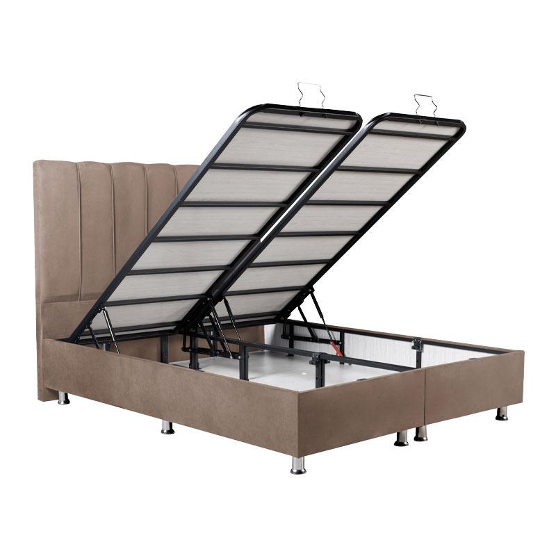 ΚΡΕΒΑΤΙ Elina ΜΠΕΖ ΜΕ ΑΠΟΘHKEYTIKO ΧΩΡΟ 208x142x130εκ ΓΙΑ ΣΤΡΩΜΑ 140x200εκ - Image 4