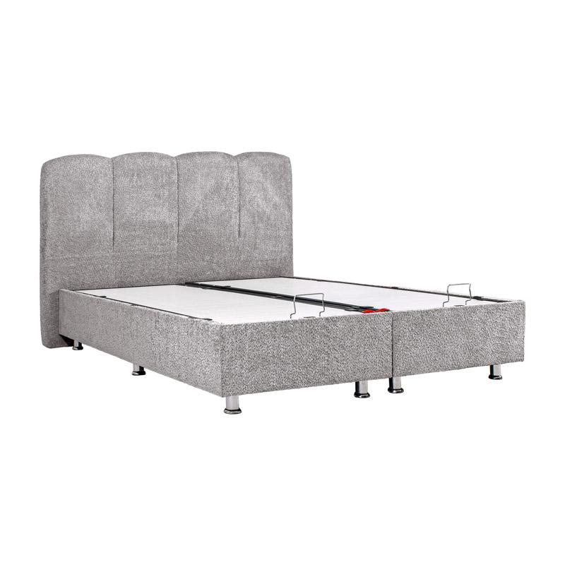 ΚΡΕΒΑΤΙ Edem ΓΚΡΙ ΜΕ ΑΠΟΘ ΧΩΡΟ 212x179x130εκ (160x200) - Image 3