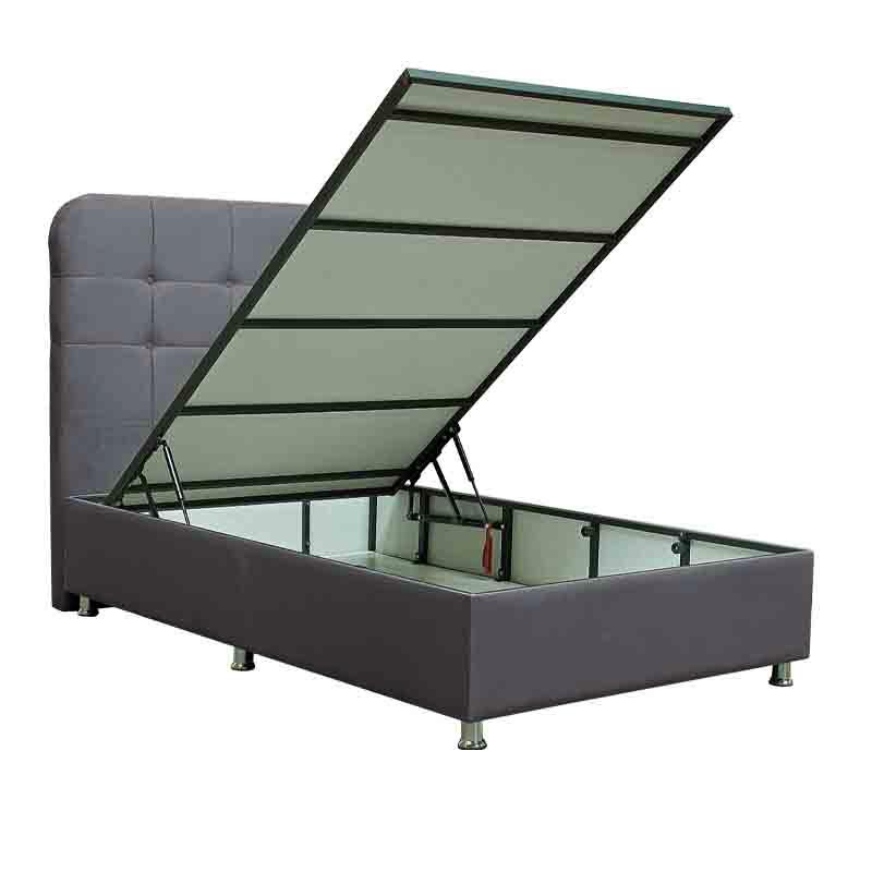 ΚΡΕΒΑΤΙ Natalie ΓΚΡΙ ΜΕ ΑΠΟΘ ΧΩΡΟ 212x122x120 ΓΙΑ ΣΤΡΩΜΑ 120x200εκ - Image 3