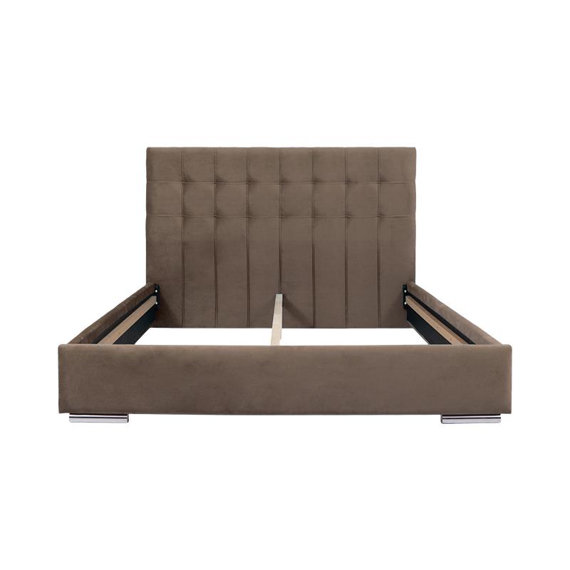 ΚΡΕΒΑΤΙ "New Cagliari" ΜΠΕΖ ΚΑΦΕ ΧΡΩΜΑ 167x214x115εκ (160x200) - Image 3