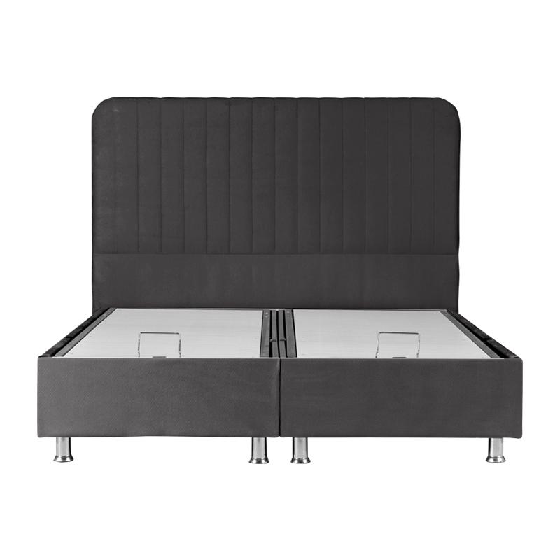 ΚΡΕΒΑΤΙ Karen ΓΚΡΙ ΜΕ ΑΠΟΘ ΧΩΡΟ 208x170x130 (160x200) - Image 3