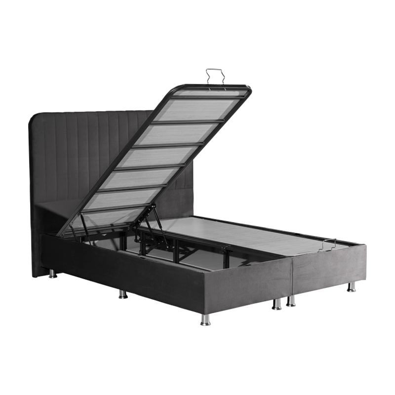 ΚΡΕΒΑΤΙ Karen ΓΚΡΙ ΜΕ ΑΠΟΘ ΧΩΡΟ 208x170x130 (160x200) - Image 4