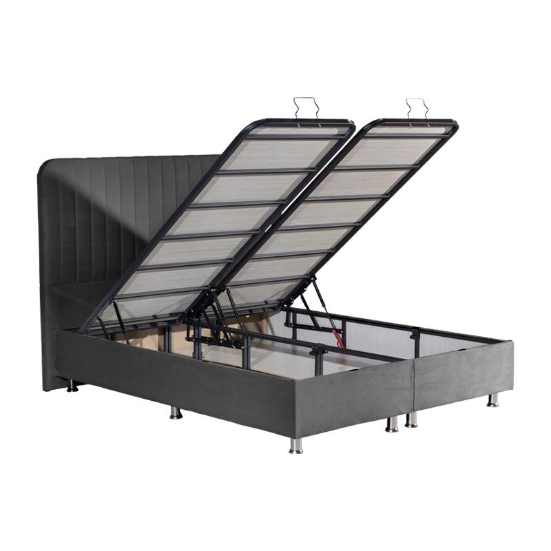 ΚΡΕΒΑΤΙ Karen ΓΚΡΙ ΜΕ ΑΠΟΘ ΧΩΡΟ 208x170x130 (160x200) - Image 5