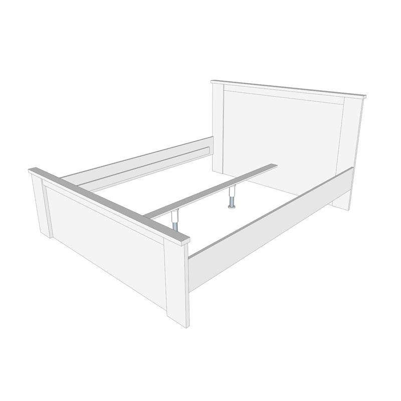 ΚΡΕΒΑΤΙ KENT BK 160 GREY OAK/WHITE OAK 167x208x100εκ - Image 3