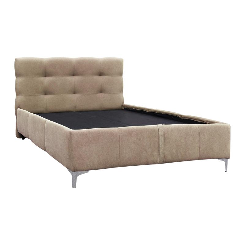 ΚΡΕΒΑΤΙ ΜΕ ΠΑΤΩΜΑ SALVADOR ΜΠΕΖ ΧΡΩΜΑ 170x220x110εκ