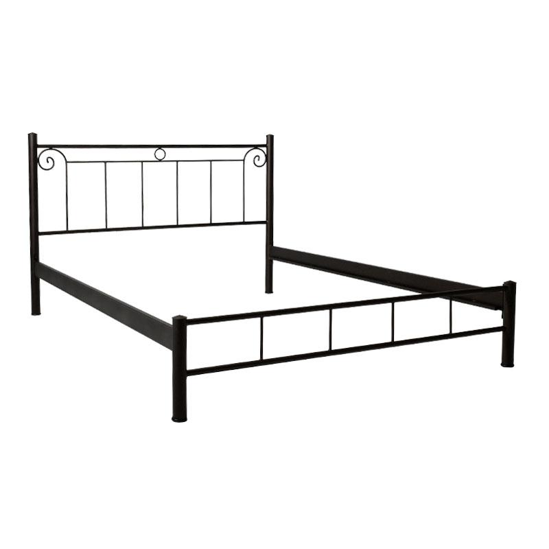 ΚΡΕΒΑΤΙ ΣΙΔΕΡΕΝΙΟ Valery ΚΑΦΕ ΧΡΩΜΑ 150x210x99εκ (140x200εκ) - Image 3