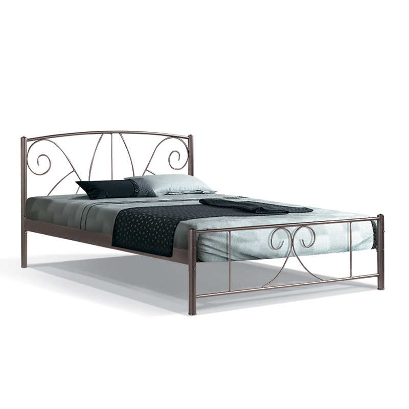 ΚΡΕΒΑΤΙ ΣΙΔΕΡΕΝΙΟ DANIEL ΚΑΦΕ 140x200εκ