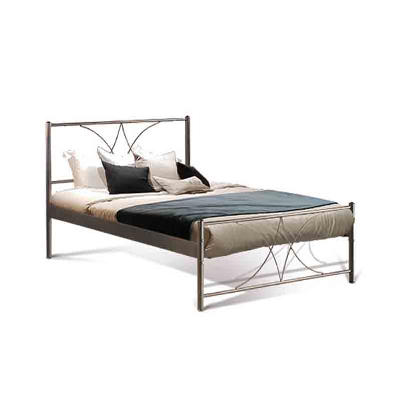 ΚΡΕΒΑΤΙ ΣΙΔΕΡΕΝΙΟ DIAGORAS ΚΑΦΕ 90x200εκ