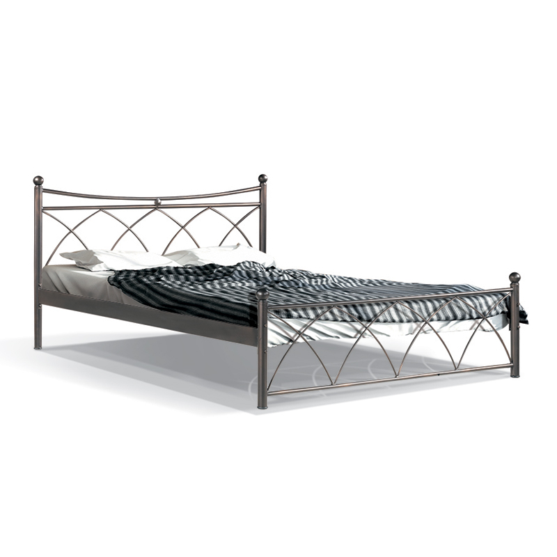 ΚΡΕΒΑΤΙ ΣΙΔΕΡΕΝΙΟ ΚΑΦΕ HERMES 120x200εκ