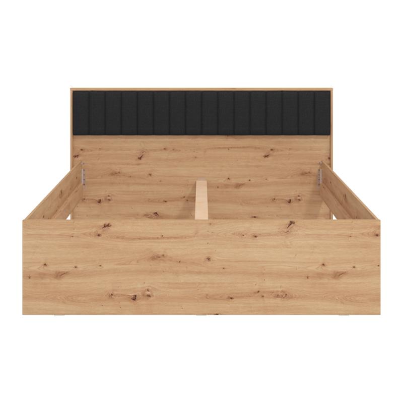 ΚΡΕΒΑΤΙ VARADERO 160 ARTISAN OAK-ΜΑΥΡΟ 175x206x92εκ - Image 5