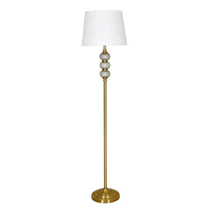 ΛΑΜΠΑ ΔΑΠΕΔΟΥ FL25011 ΜΕΤΑΛΛΟ-ΓΥΑΛΙ ΧΡΥΣΟ-ΕΚΡΟΥ/ΜΠΕΖ ΧΡΩΜΑ Ε27 31x150εκ