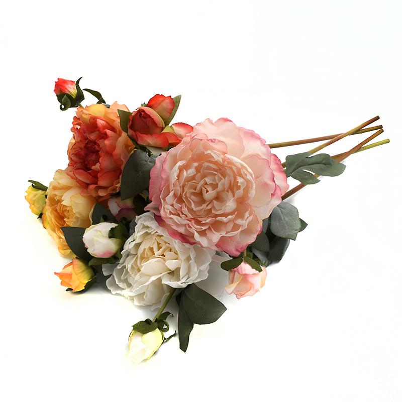 ΛΟΥΛΟΥΔΙ Peony 1/4 ΛΕΥΚΟ-ΠΟΡΤΟΚΑΛΙ-ΚΙΤΡΙΝΟ-ΣΑΜΠΑΝΙ 0.62εκ