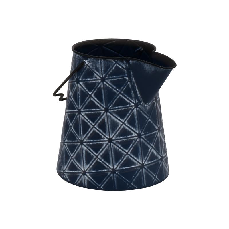 ΜΕΤΑΛΛΙΚΗ ΔΙΑΚΟΣΜΗΤΙΚΗ ΚΑΝΑΤΑ ΜΠΛΕ ΧΡΩΜΑ 17,5x20,5x20εκ sls