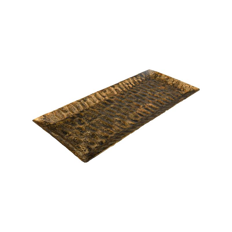 ΜΕΤΑΛΛΙΚΗ ΔΙΑΚΟΣΜΗΤΙΚΗ ΠΙΑΤΕΛΑ FL750 ΑΝΤΙΚΕ ΧΡΥΣΟ ΧΡΩΜΑ 40x17x3εκ