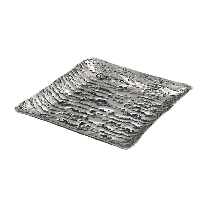 ΜΕΤΑΛΛΙΚΗ ΔΙΑΚΟΣΜΗΤΙΚΗ ΠΙΑΤΕΛΑ FL7825 ΑΣΗΜΙ ΧΡΩΜΑ 25x25x3εκ