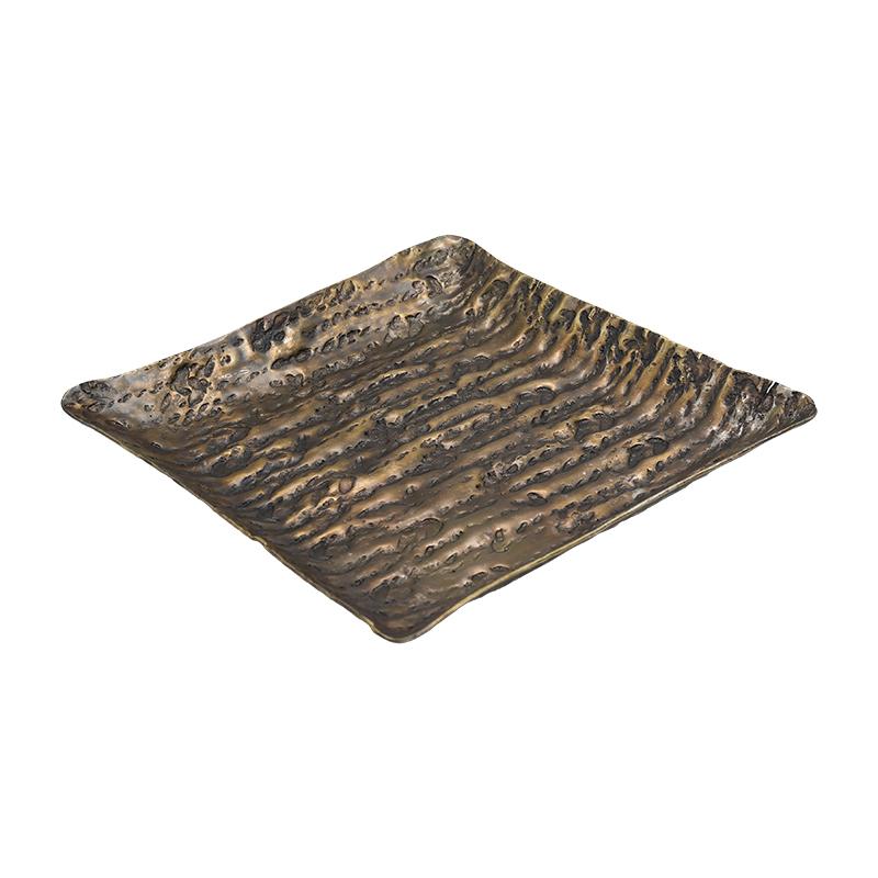 ΜΕΤΑΛΛΙΚΗ ΔΙΑΚΟΣΜΗΤΙΚΗ ΠΙΑΤΕΛΑ FL7825 ΜΠΡΟΝΖΕ ΧΡΩΜΑ 25x25x3εκ