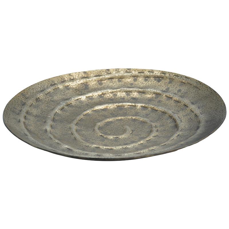 ΜΕΤΑΛΛΙΚΗ ΔΙΑΚΟΣΜΗΤΙΚΗ ΣΤΡΟΓΓΥΛΗ ΠΙΑΤΕΛΑ FL828 ΑΝΤΙΚΕ ΧΡΥΣΟ ΧΡΩΜΑ 30x5εκ