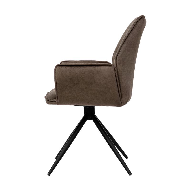 ΜΕΤΑΛΛΙΚΗ ΚΑΡΕΚΛΑ ΤΡΑΠΕΖΑΡΙΑΣ Dorothee ΚΑΦΕ ΧΡΩΜΑ 58x46x91εκ - Image 7