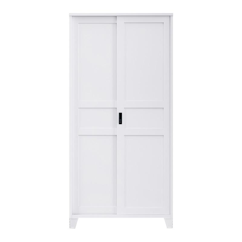 ΜΕΤΑΛΛΙΚΗ ΝΤΟΥΛΑΠΑ Evelyn ΛΕΥΚΟ ΧΡΩΜΑ 90x40x190εκ