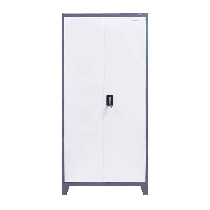 ΜΕΤΑΛΛΙΚΗ ΝΤΟΥΛΑΠΑ Everet ΓΚΡΙ-ΛΕΥΚΟ 90x40x190εκ - Image 3